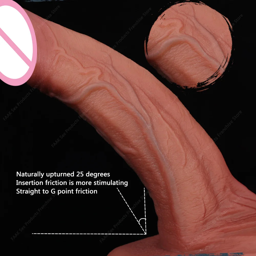 Realistic Skin Feeling Dildo Fake Penis Masturbator For Women Vagina Massage Sexy Toys For Woman Dildo With Suction Cup Buttplug