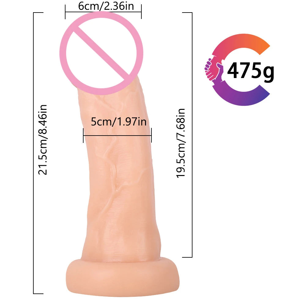 Realistic Soft Dildo Huge Anal Plug 6cm Big Glans Penis Suction Cup Vagina Orgasm Masturbation Adult Supplies Sex Toys for Woman