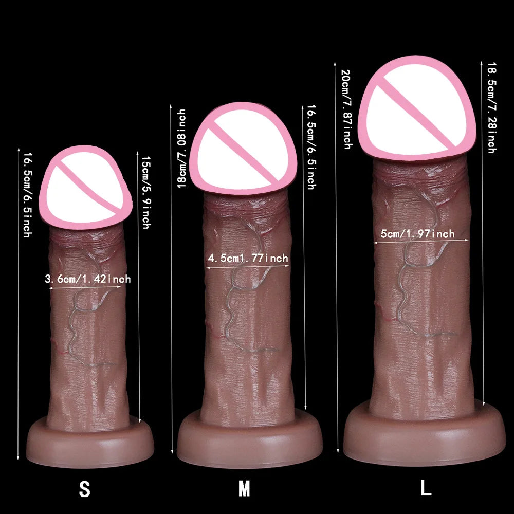 Realistic Soft Dildo Huge Anal Plug 6cm Big Glans Penis Suction Cup Vagina Orgasm Masturbation Adult Supplies Sex Toys for Woman