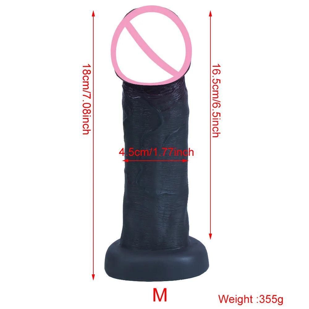 Realistic Soft Dildo Huge Anal Plug 6cm Big Glans Penis Suction Cup Vagina Orgasm Masturbation Adult Supplies Sex Toys for Woman