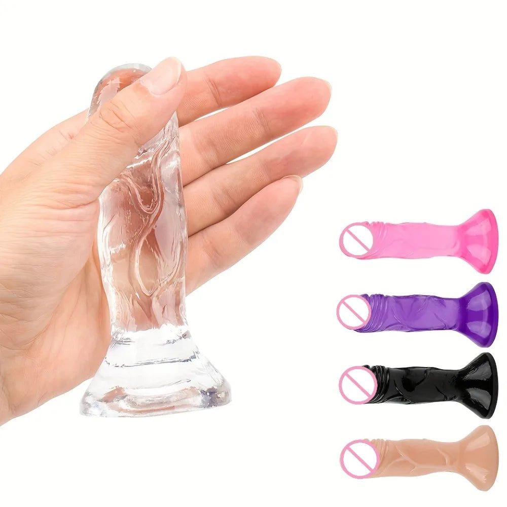 Realistic Soft Silicone Butt Plug Small Jelly Dildo Adult Sex Toy for Women Mini Penis Vagina Anal Butt Plug Female Masturbation