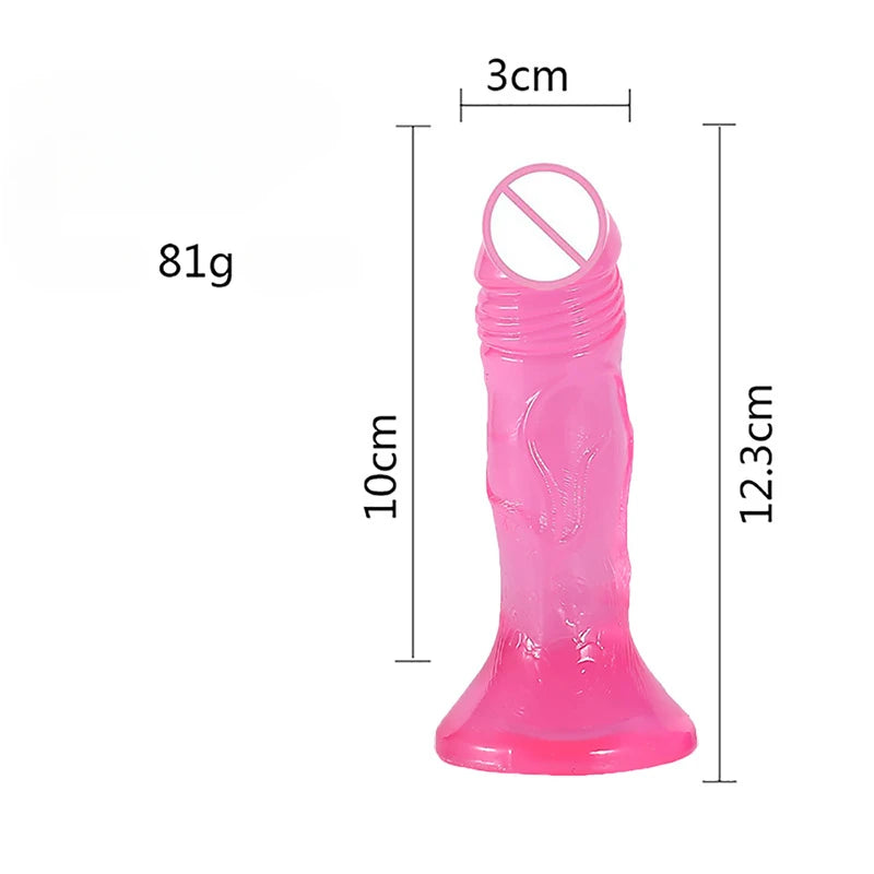 Realistic Soft Silicone Butt Plug Small Jelly Dildo Adult Sex Toy for Women Mini Penis Vagina Anal Butt Plug Female Masturbation