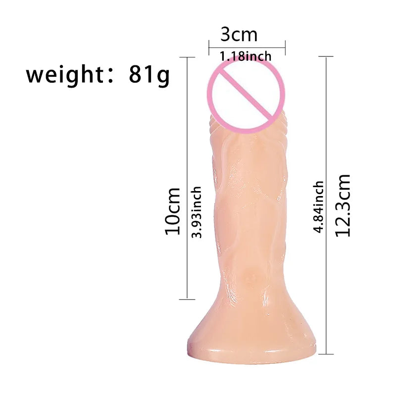 Realistic Soft Silicone Butt Plug Small Jelly Dildo Adult Sex Toy for Women Mini Penis Vagina Anal Butt Plug Female Masturbation