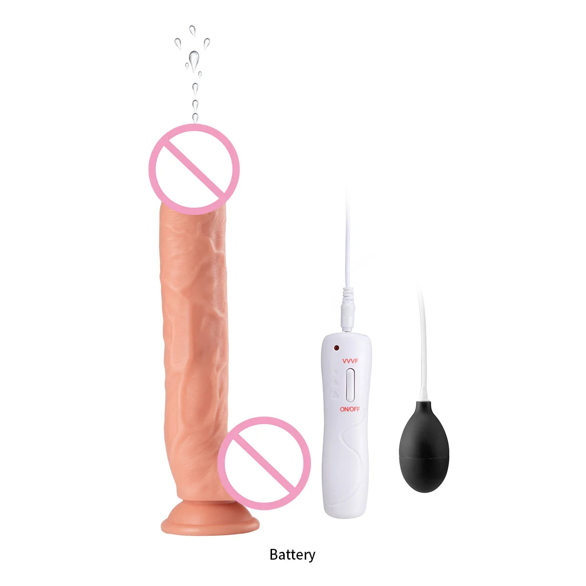 Realistic Spray Water Penis with Suction Cup For Women Artificial Penis Vibrator Vagina Massager Masturbation Lesbain Sex Toy