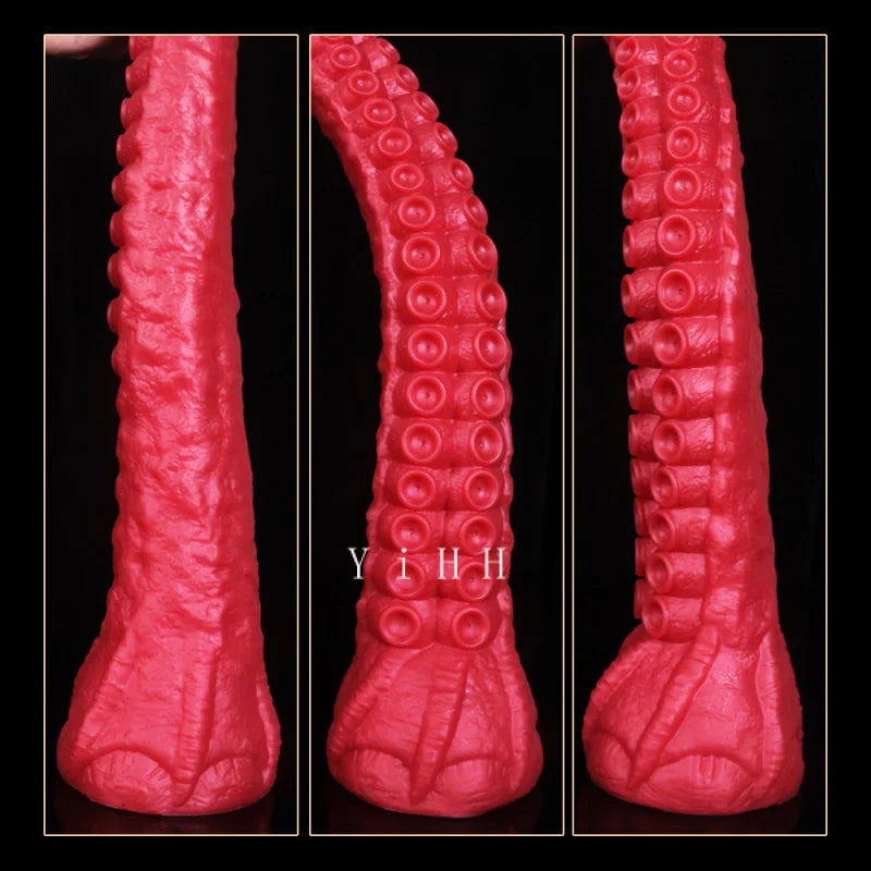 Red Tentacle Long Anal Dildo Silicone Sex Toys For Women men Fantasy Realistic Fake Penis Adult Anal Plug Masturbation Massage