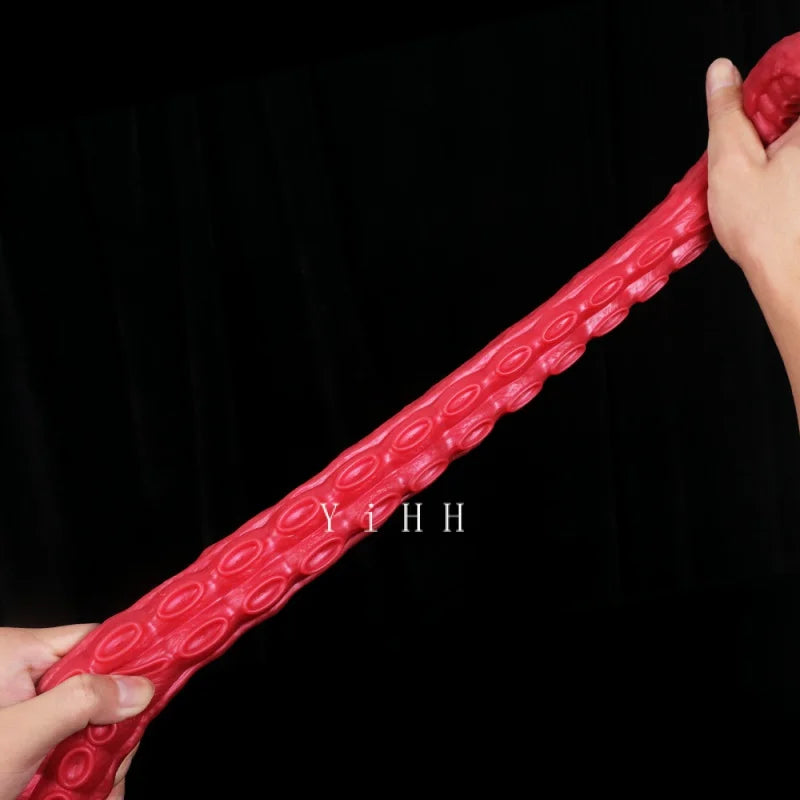 Red Tentacle Long Anal Dildo Silicone Sex Toys For Women men Fantasy Realistic Fake Penis Adult Anal Plug Masturbation Massage