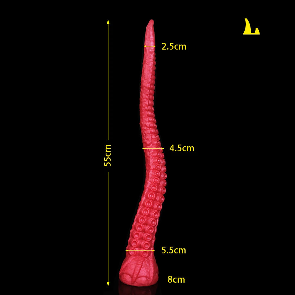 Red Tentacle Long Anal Dildo Silicone Sex Toys For Women men Fantasy Realistic Fake Penis Adult Anal Plug Masturbation Massage