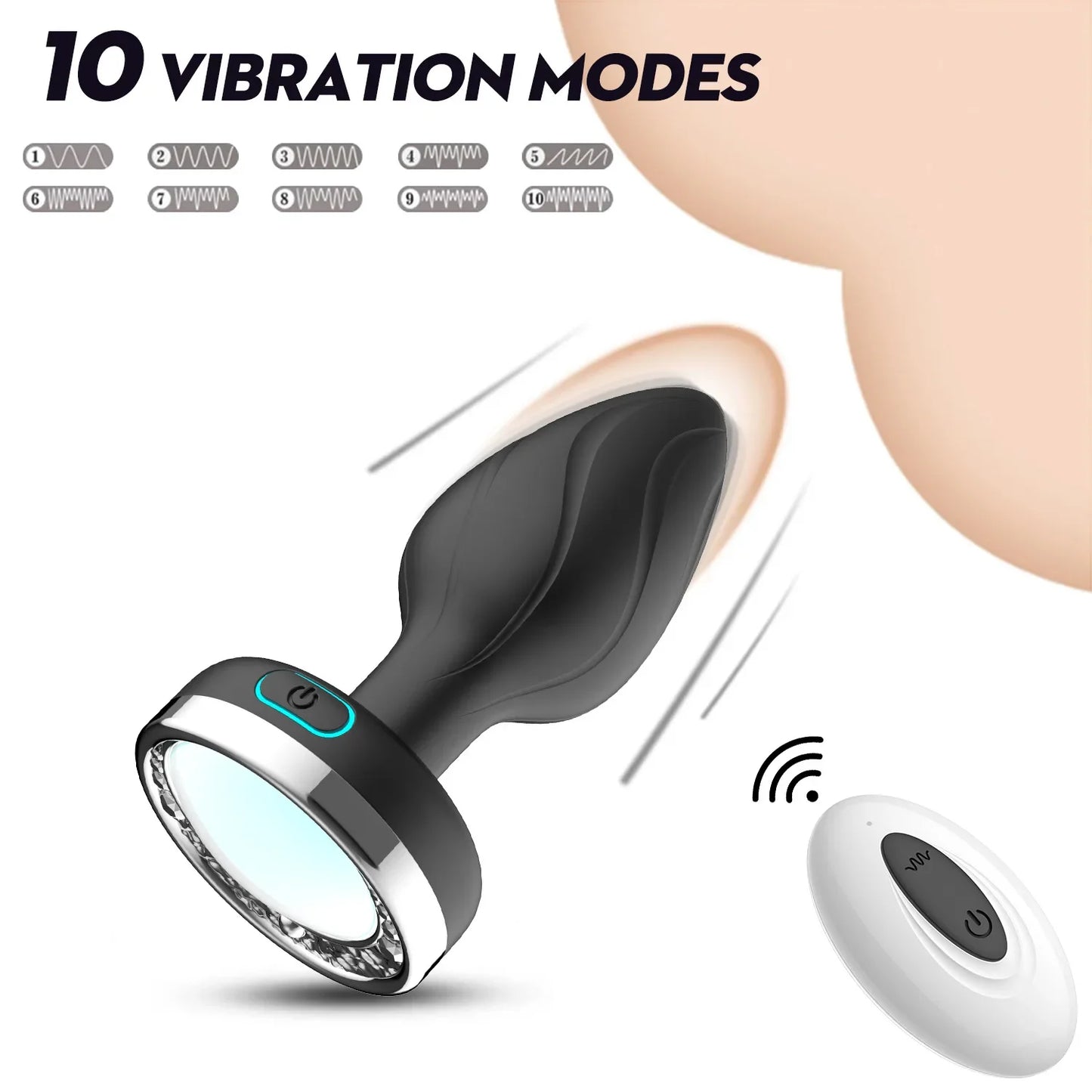 Remote Control Silicone Led Anal Plug/Dildo/Toys/Beads Vibrator With Women'S Stimulator Adult Supplies Men Mastubator