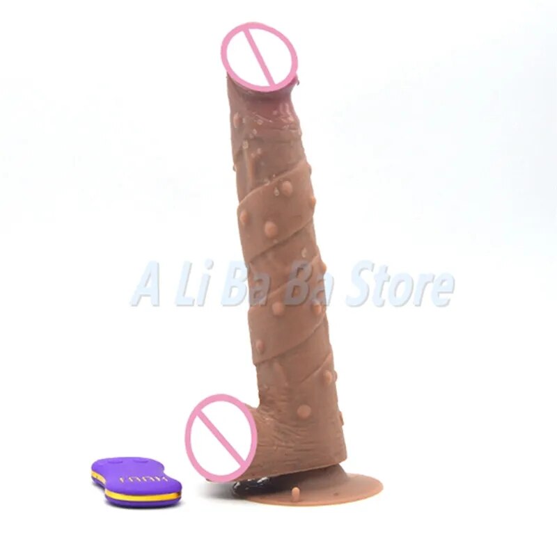 Remote Control Thrusting Dildo Vibrator Realistic Dildo Automatic Sex Machine G spot Vibrator with Suction Cup Sex Toy for Women