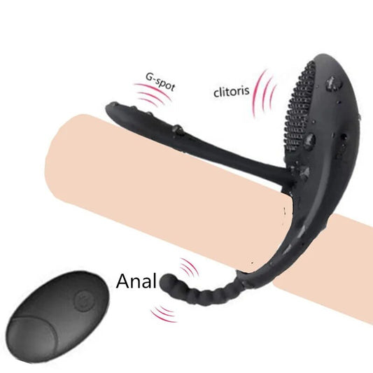 Remote Control Vibrating Penis Ring Male Delay Ejaculation Cock Ring Sex Toy for Men Flirt Anal Vagina Stimulation G-spot Couple