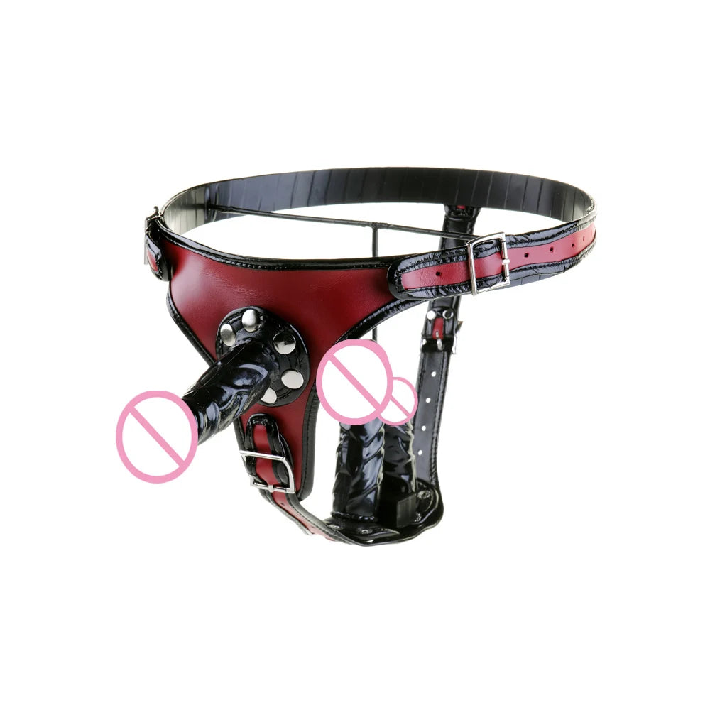 Removable Strapon Double Harness Dildo Anal Lesbian Strap On Dildo Chastity Pants Erotic Sex Toys for Woman Lesbian BDSM