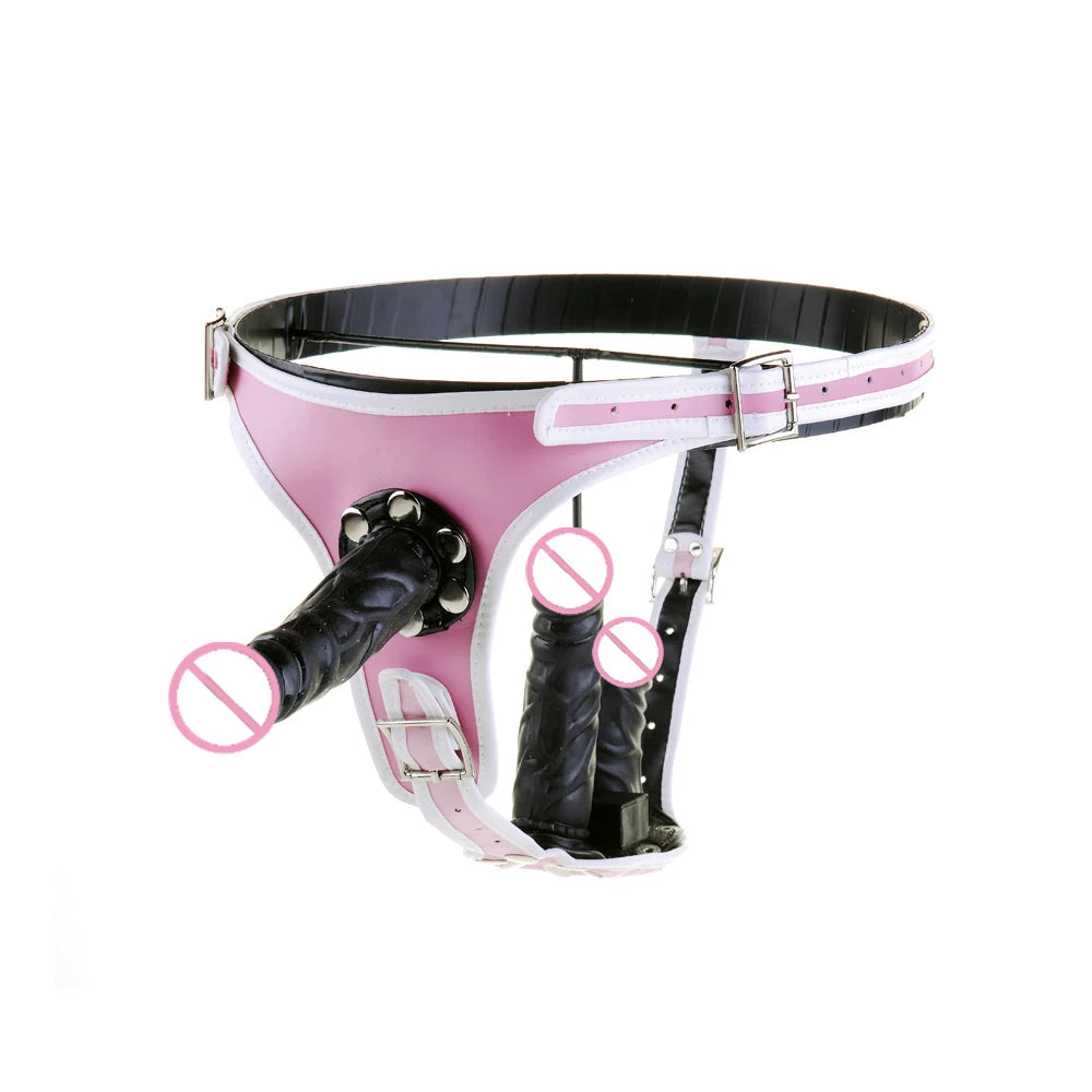 Removable Strapon Double Harness Dildo Anal Lesbian Strap On Dildo Chastity Pants Erotic Sex Toys for Woman Lesbian BDSM