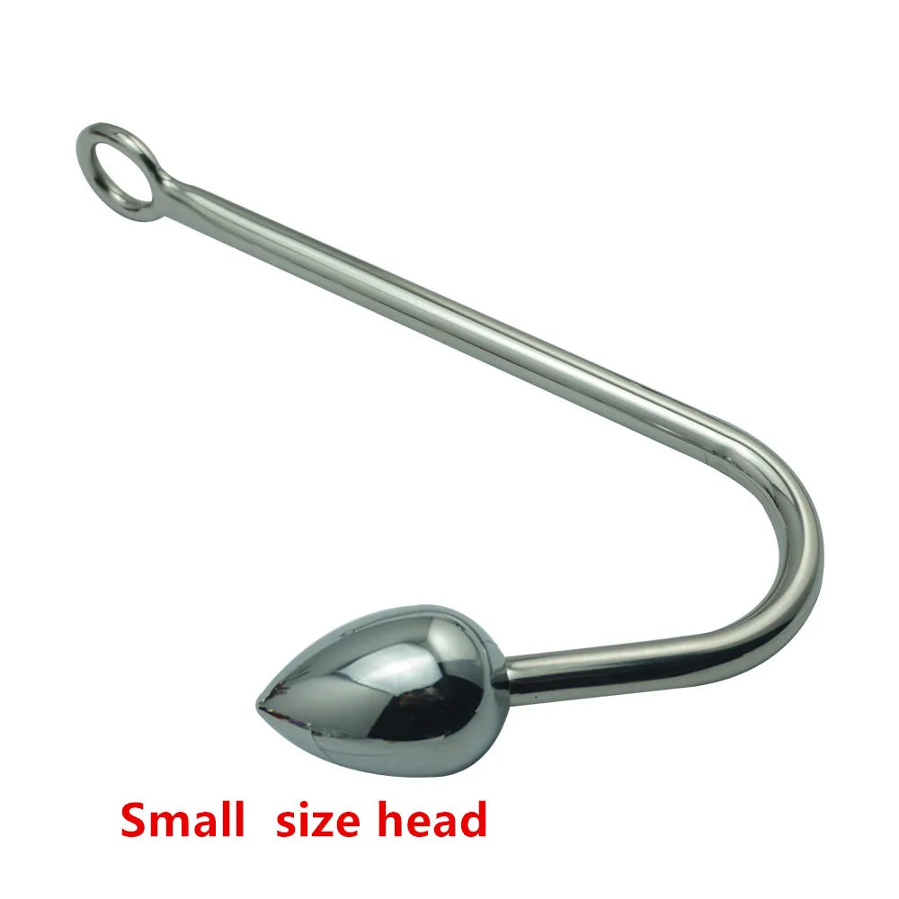 Replaceable 3 size balls choose metal anal hook butt plug beads dilator alluminum alloy sex toy for men women adult game