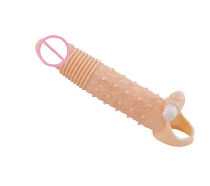 Reusable Cock Sleeve Penis Enlargement Condoms Sex Toys For Men Gay Extender Vibrating Delayed Ejaculation Adults Products 18+