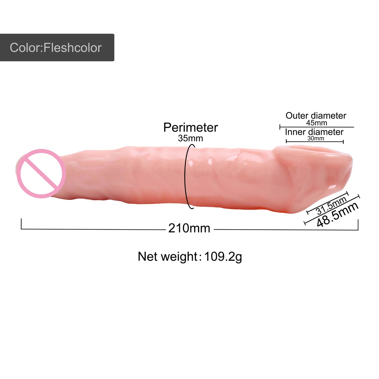 Reusable Condom Penis Extension Sleeve Elastic Penis Ring Delay Ejaculation Cock Cover Penis Extender Bondage Sex Toys for Men