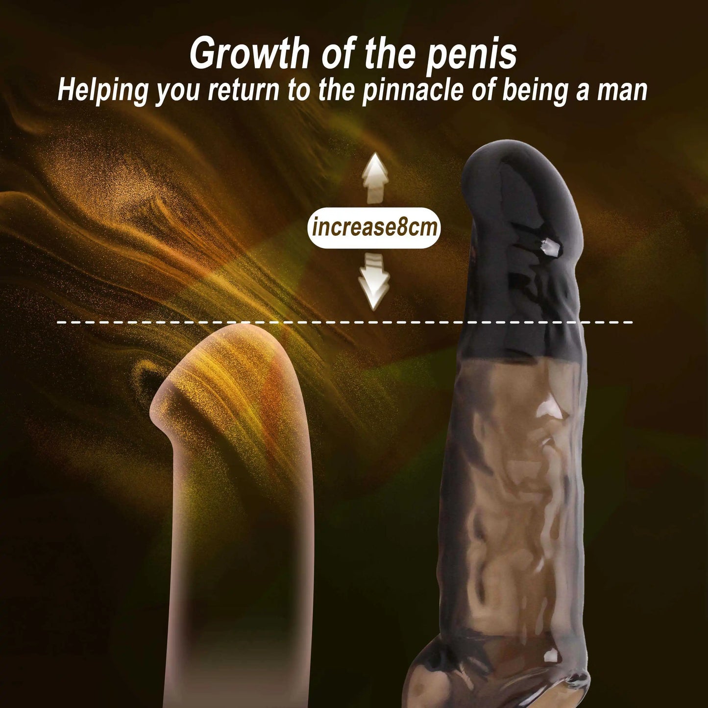 Reusable Condom Penis Extension Sleeve Elastic Penis Ring Delay Ejaculation Cock Cover Penis Extender Bondage Sex Toys for Men