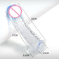 Reusable Gradient Realistic Penis Extension Sleeve Cock Enlarger Sleeve Expansion Delayed Testis Bondage Sex Toys For Men