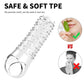 Reusable Penis Extender Cock Rings Delay Ejaculation Penis Condoms Dick Sleeve Silicone Glans Cover Enlargement Sex Toys For Men