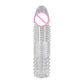 Reusable Penis Extender Enlargement Condom Penis Sleeve Extension Delay Ejaculation Anal Sex Toys For Men No Vibrator For Women