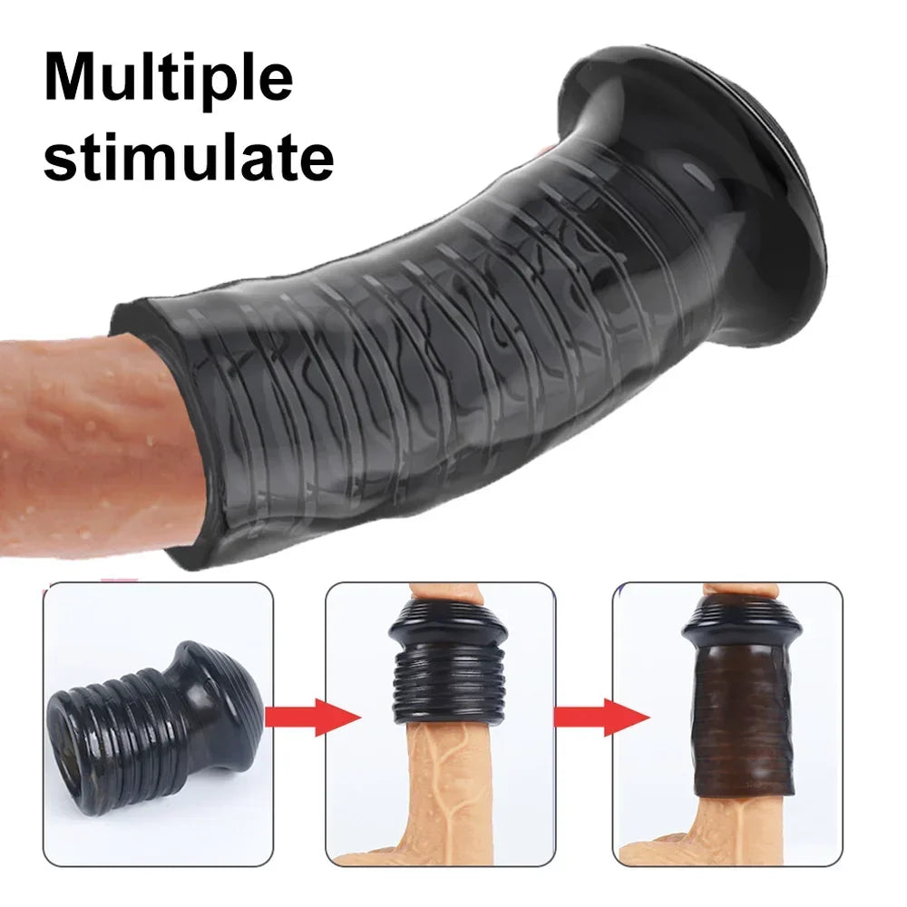 Reusable Penis Ring Foreskin Corrector Delay Ejaculation Silicone Cock Ring Dick Enlargement Male Chastity Cage Sex Toys for Men