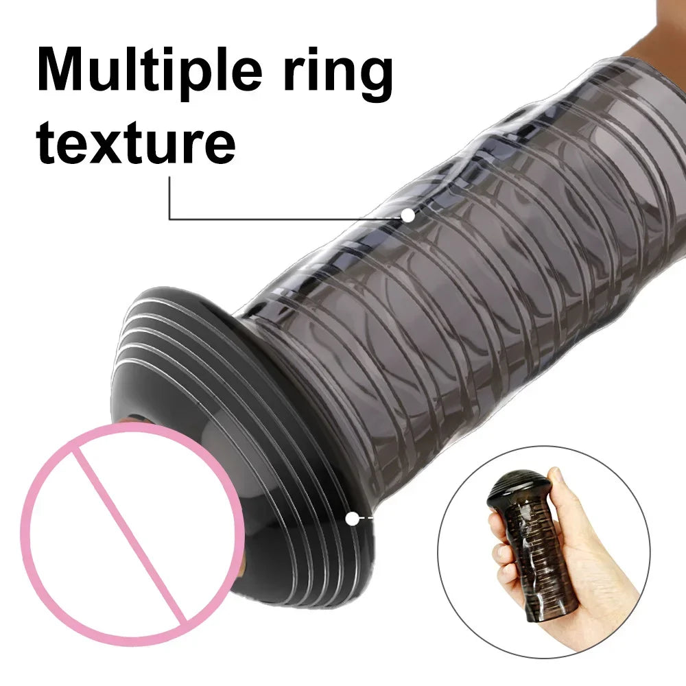 Reusable Penis Ring Foreskin Corrector Delay Ejaculation Silicone Cock Ring Dick Enlargement Male Chastity Cage Sex Toys for Men