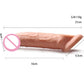 Reusable Penis Sleeve Extender Realistic Penis Condom Silicone Extension Sex Toy for Men Cock Enlarger Condom Sheath Delay
