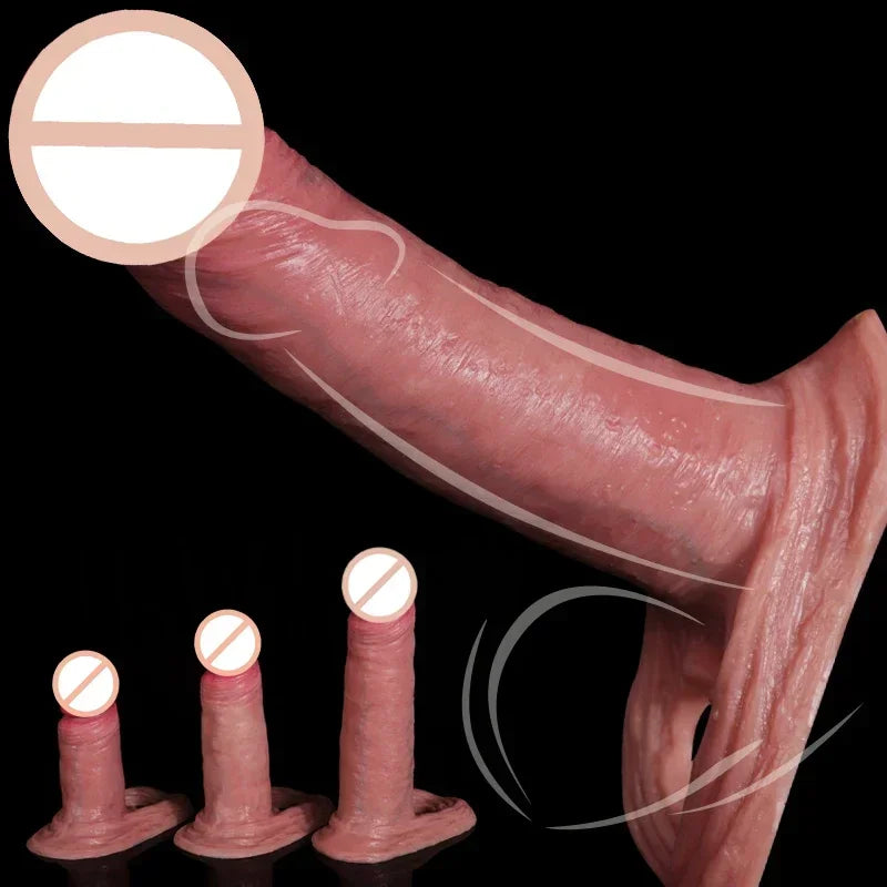 Reusable Realistic Penis Sleeve Extended Soft Dick Cover Real Silicone Dildo Delay Phallus Ejaculation Cock Sex Product For Men