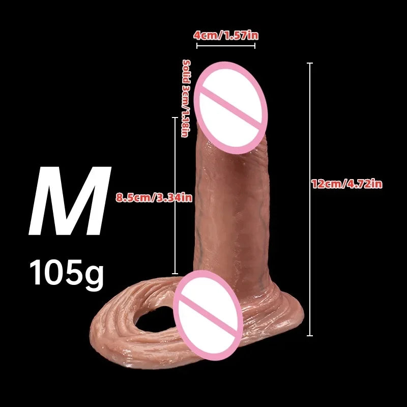 Reusable Realistic Penis Sleeve Extended Soft Dick Cover Real Silicone Dildo Delay Phallus Ejaculation Cock Sex Product For Men