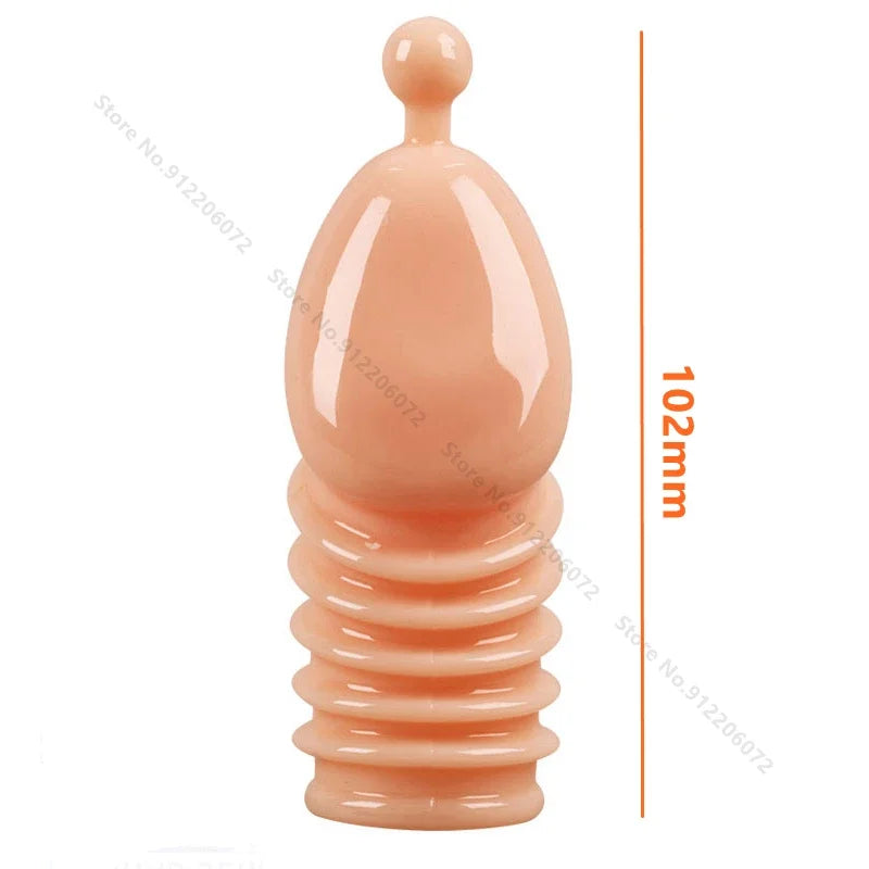 Reusable Silicone Crystal Soft Penis Sleeve Penis Enlargement Semen Lock Cock Ring Ejaculation Delay Sex Toys Tools For Men