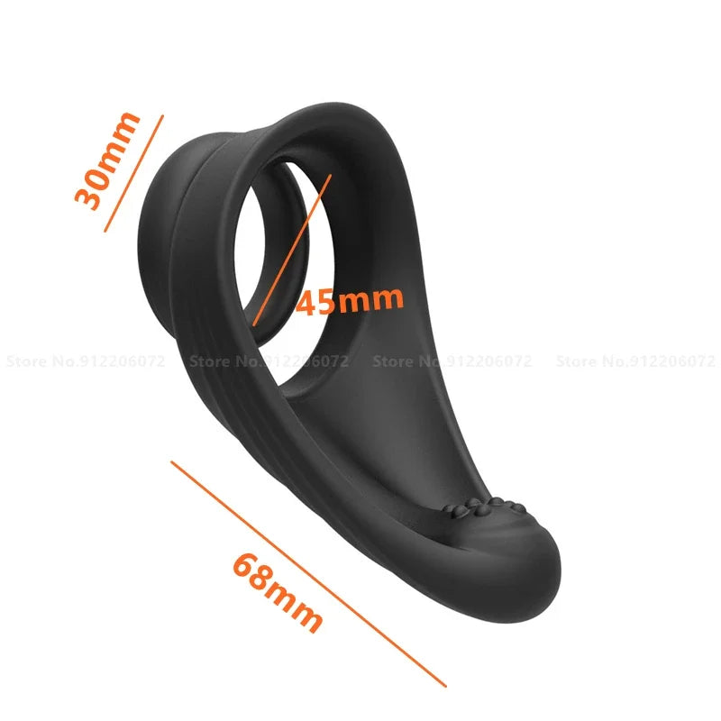 Reusable Silicone Crystal Soft Penis Sleeve Penis Enlargement Semen Lock Cock Ring Ejaculation Delay Sex Toys Tools For Men