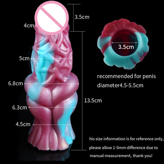 Reusable Thick Condoms Male Dildo Penis Extender Soft Silicone Penis sleeve Sex Toys For Men Delay Ejaculation Erotic Products