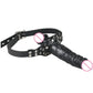 Ride Me Double-ended Dildo Gag with Leather Strap for Women Men Gay Bdsm Bondage Masturbation Stimulation Head Strapon Sex Toys