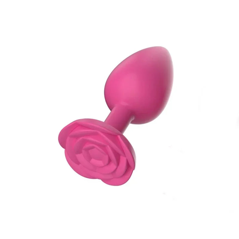 Rose Anal Plug 3 Size Silicone Butt Plugs Stimulator Anal Sex Toys Prostate Massager Anal Trainer Sex Toys for Men Women Couples