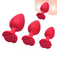 Rose Flower Silicone Anal Beads Butt Plug Set Small Medium Large Anal Plug Jewelry Anal Trainer Dildo Anus Sex Toy Men Women Gay