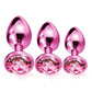 Rose Gold Rainbow Metal Anal Beads Butt Plug Set Colorful Crystal Mini Small Medium Large Anal Plug Jewelry Sex Toy insert dildo