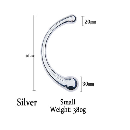 S/L Metal Anal Dildo Vaginal G Spot Prostate Massager Double Head Anal Beads Butt Plug Unisex SM Insert Sex Toys For Men Women