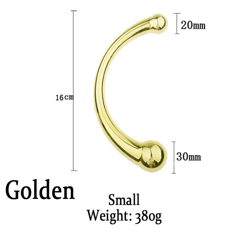 S/L Metal Anal Dildo Vaginal G Spot Prostate Massager Double Head Anal Beads Butt Plug Unisex SM Insert Sex Toys For Men Women