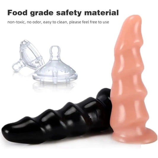 S/M/L Anal Trainer Huge Anal Plug Butt Plug with Suction Cup Adults Anal Sex Toys Soft Penis Stimulate Vagina Male Masturbator