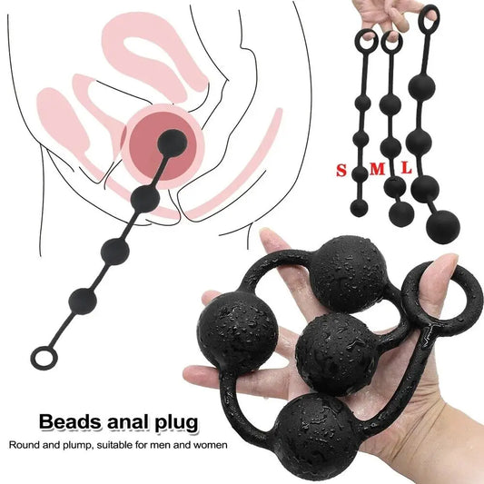 S/M/L Silicone Anal Beads Balls Butt Plug Adults Erotic Sex Toys for Women Anus Masturbator Dilatodor Expander Prostate Massager