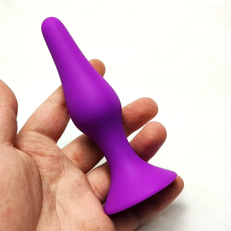 S/M/L/XL Silicone Anal Plug G-spot Massager Dildo Butt Plug Vagina Anus Dilator Sex Toys for Women Men Gay Suction Cup Sex Shop