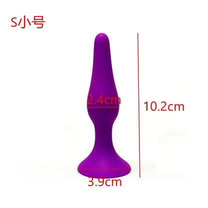 S/M/L/XL Silicone Anal Plug G-spot Massager Dildo Butt Plug Vagina Anus Dilator Sex Toys for Women Men Gay Suction Cup Sex Shop