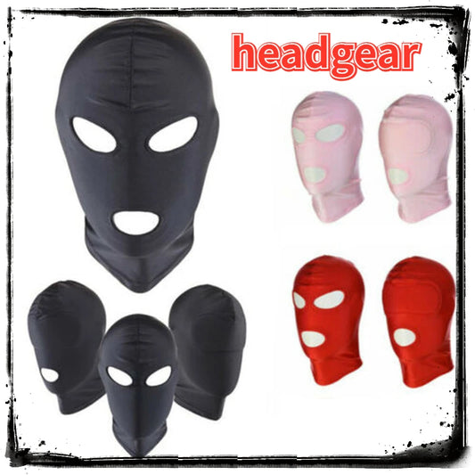 SM Headgear Spandex Lycra Head Hood Mask Slave BDSM Roleplay Adult Game Erotic Slave Open Mouth Eyes Cover Sex Toys for Couple