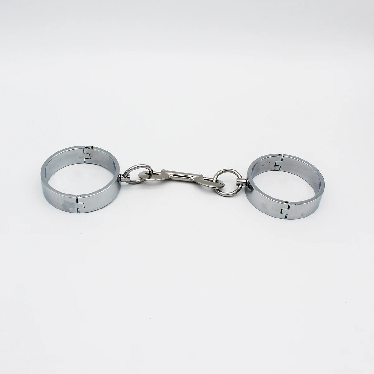 SM Heavey Stainless Steel Bondage Set with Hook Connected Handcuffs Anklecuffs Neck Collar Bdsm Restraint Slave Role Play