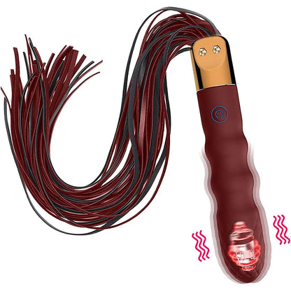 SM Whips Leather Horse Riding Faux Leather Crop Vibrator Soft Silicone Vagina Masturbation Sex Toys Flirtatious Tools Whip Flog