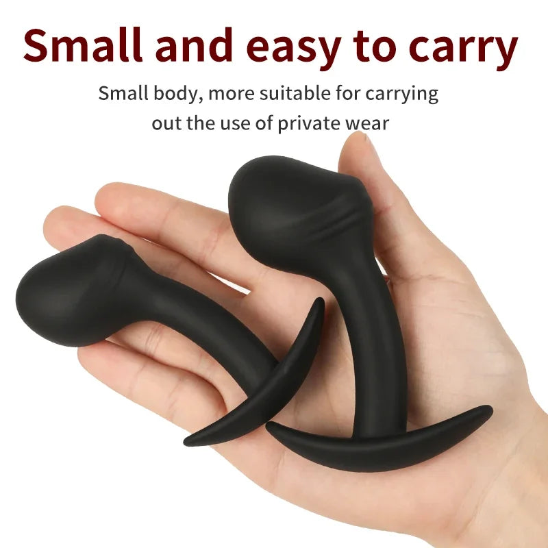 Safe Silicone Anal Plug Unisex Sexy Adult Game Butt Plug 3Size S/M/L Butt Plug Prostate Massager Adult Sex Toys for Men/Women