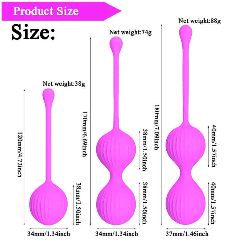 Safe Silicone Smart Ball Kegel Ball Ben Wa Ball Vagina Tighten Exercise Machine Vaginal Geisha Ball Sex Toys for Women