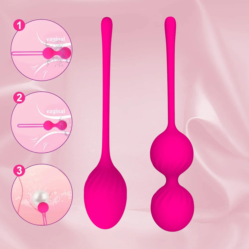 Safe Silicone Smart Vaginal Ball Kegel Balls Vibrator Ben Wa Ball Vagina Tighten Exercise Machine Sex Toys for Women Geisha Ball