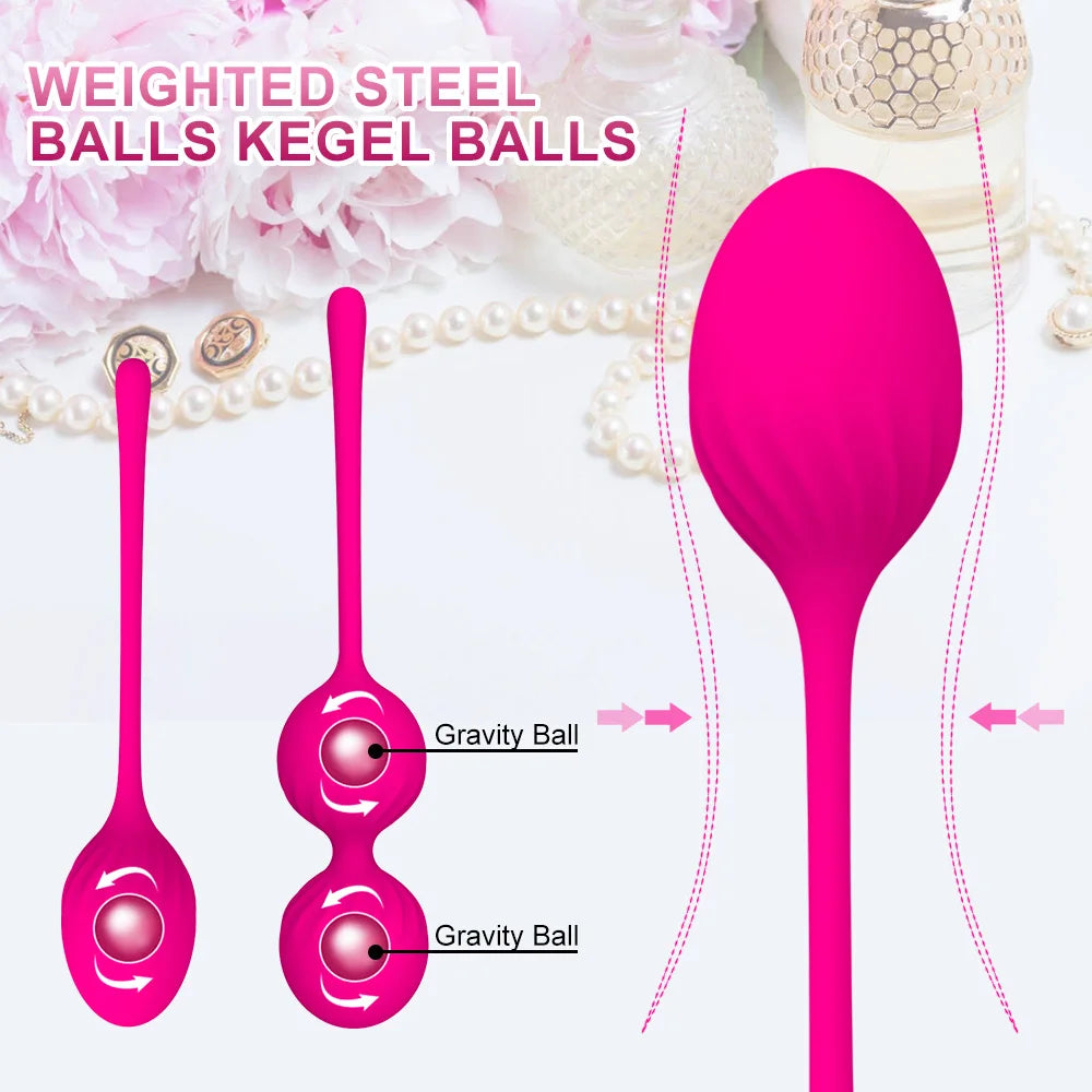 Safe Silicone Smart Vaginal Ball Kegel Balls Vibrator Ben Wa Ball Vagina Tighten Exercise Machine Sex Toys for Women Geisha Ball