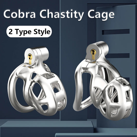 Samll Cobra Chastity Cage 316 Stainless Steel Cock Cage Male Erotic Bondage Chastity Abstinence Device Penis Cage Adult Sex Toys