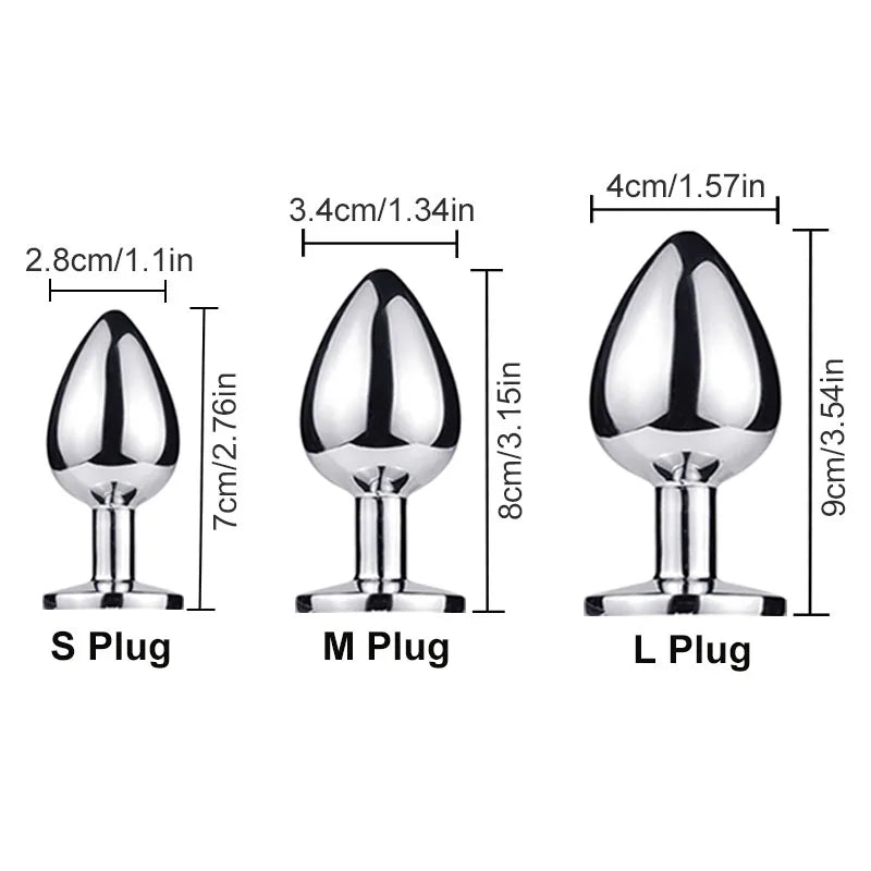 Separable Anal Plug Fox Tail Removable Metal Butt Plug Backyard Fun Metal Silver Butt Plug Tail Adult Toy Sex Products